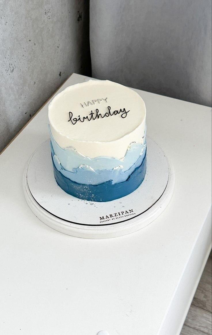 Minimalist Waves Themed Cake